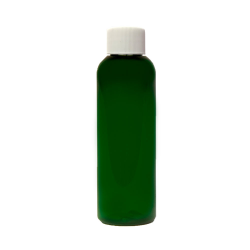 2 oz. Dark Green PET Cosmo Round Bottle with Plain 20/410 Cap with F217 Liner