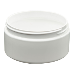 4 oz. White PET Straight Sided Jar with 58/400 Neck (Cap Sold Separately)