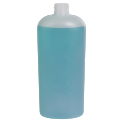 12 oz. Natural HDPE Oval Bottle with 24/410 Neck (Cap Sold Separately)