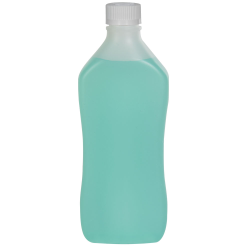 16 oz. Pinch Waist Natural HDPE Bottle with 28/400 CRC Cap