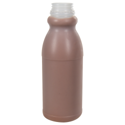 16 oz. Round HDPE Dairy Bottle with 38mm STT/ITT Neck (Cap Sold Separately)