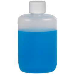 2 oz. Natural HDPE Oval Bottle with 20/410 Plain Cap with F217 Liner
