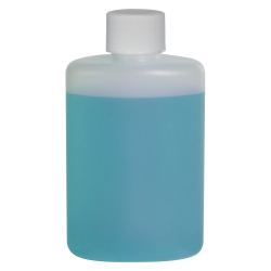 4 oz. Natural HDPE Oval Bottle with 20/410 Plain Cap with F217 Liner