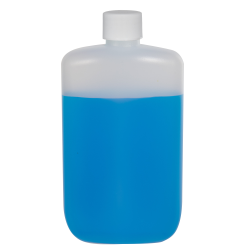 4 oz. Natural HDPE Oval Bottle with 24/410 Plain Cap with F217 Liner