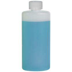 6 oz. Natural HDPE Oval Bottle with 24/410 CRC Cap