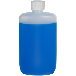 8 oz. Natural HDPE Oval Bottle with 24/410 CRC Cap