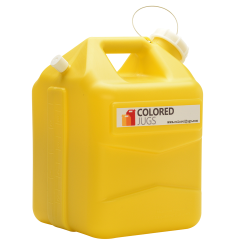 2-1/2 Gallon Yellow Polyethylene 3rd Generation Jug with Cap