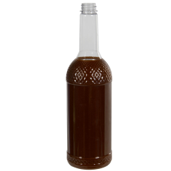 1 Liter PET Diamond Syrup Bottle with 28/400 Neck (Cap sold separately)