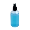 6 oz. Natural LDPE Boston Round Spray Bottle with Black Finger Sprayer