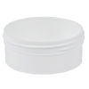 6 oz. White Polypropylene Low Profile Round Jar with 100mm Neck (Cap Sold Separately)