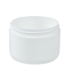 8 oz. White Polypropylene Dome Double-Wall Round Jar with 89/400 Neck (Cap Sold Separately)