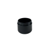 2 oz. Black Polypropylene Dome Double-Wall Round Jar with 58/400 Neck (Cap Sold Separately)