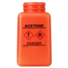 6 oz. DurAstitic™ Orange HDPE Bottle with Acetone HCS Label  (Pump Sold Separately)
