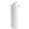 8 oz. White HDPE Cylinder Bottle with 24/410 Neck & Round Bottom(Cap Sold Separately)