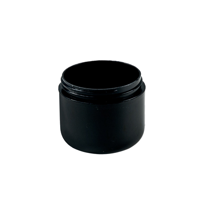4 oz. Black Polypropylene Dome Double-Wall Round Jar with 70/400 Neck (Cap Sold Separately)