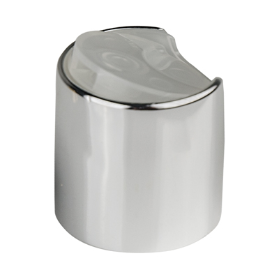 24/410 Silver & Natural Dispensing Disc-Top Cap with 0.310" Orifice