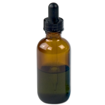 2 oz. Amber Glass Bottle with 20/400 Dropper Cap