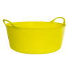 3.9 Gallon Yellow Recycled Flexible Small Shallow Tub