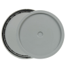 Gray 3.5 to 5.25 Gallon HDPE Lid with Tear Tab