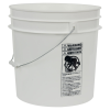 White 4.25 Gallon HDPE Bucket