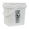 4 Gallon Super Kube White Pail with Handle