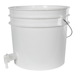 Premium White 3-1/2 Gallon Tamco® Modified Bucket with Spigot