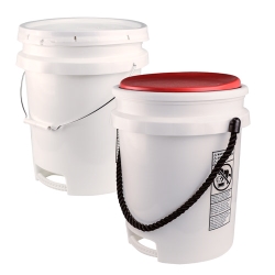 Built-in Bottom Handle 5 Gallon Buckets & Covers