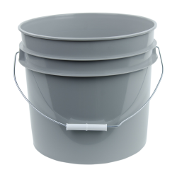 3-1/2 Gallon Gray HDPE Bucket
