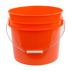 3-1/2 Gallon Orange HDPE Bucket