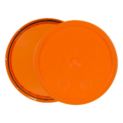 Orange 3.5 to 5.25 Gallon HDPE Bucket Lid with Tear Tab