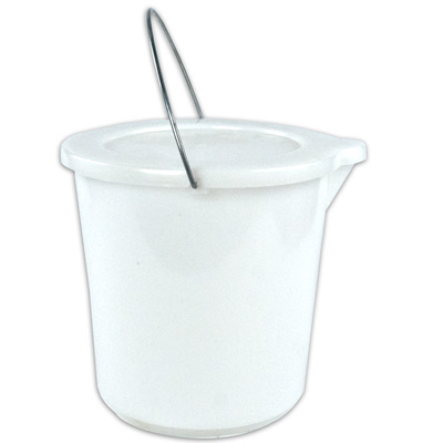 Polyethylene White 3 Gallon Pail & Cover