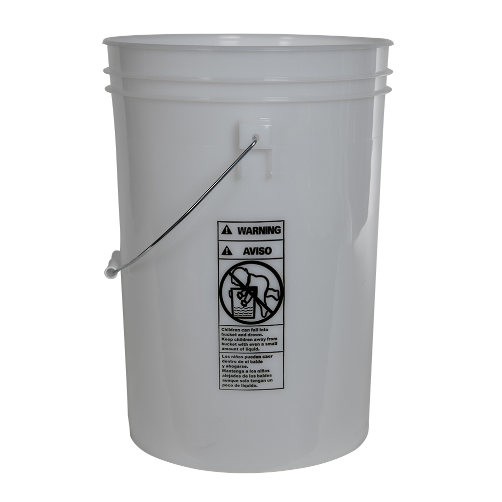 Economy Natural 6 Gallon Bucket (Lid Sold Separately)