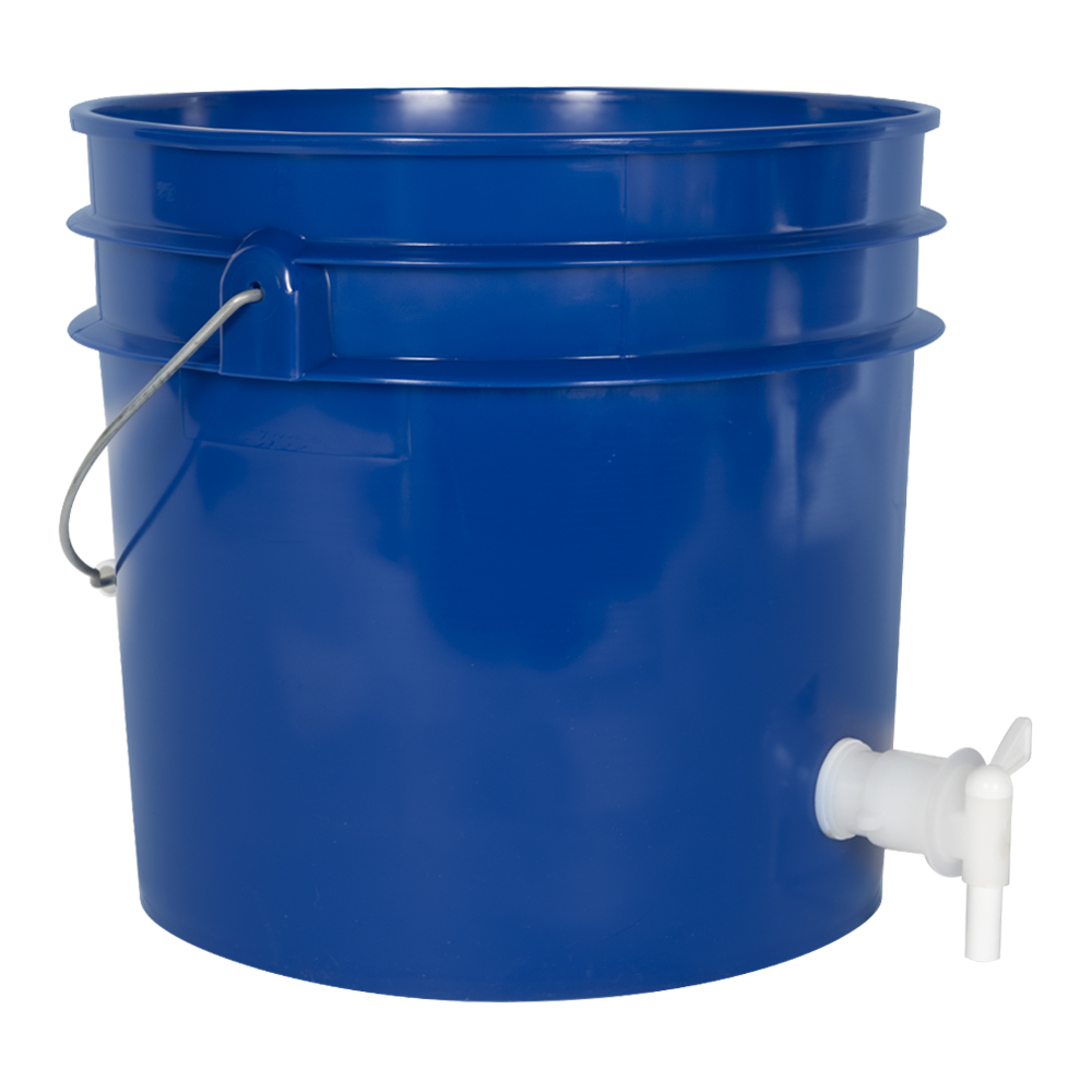 Premium Blue 3-1/2 Gallon Tamco® Modified Bucket with Spigot