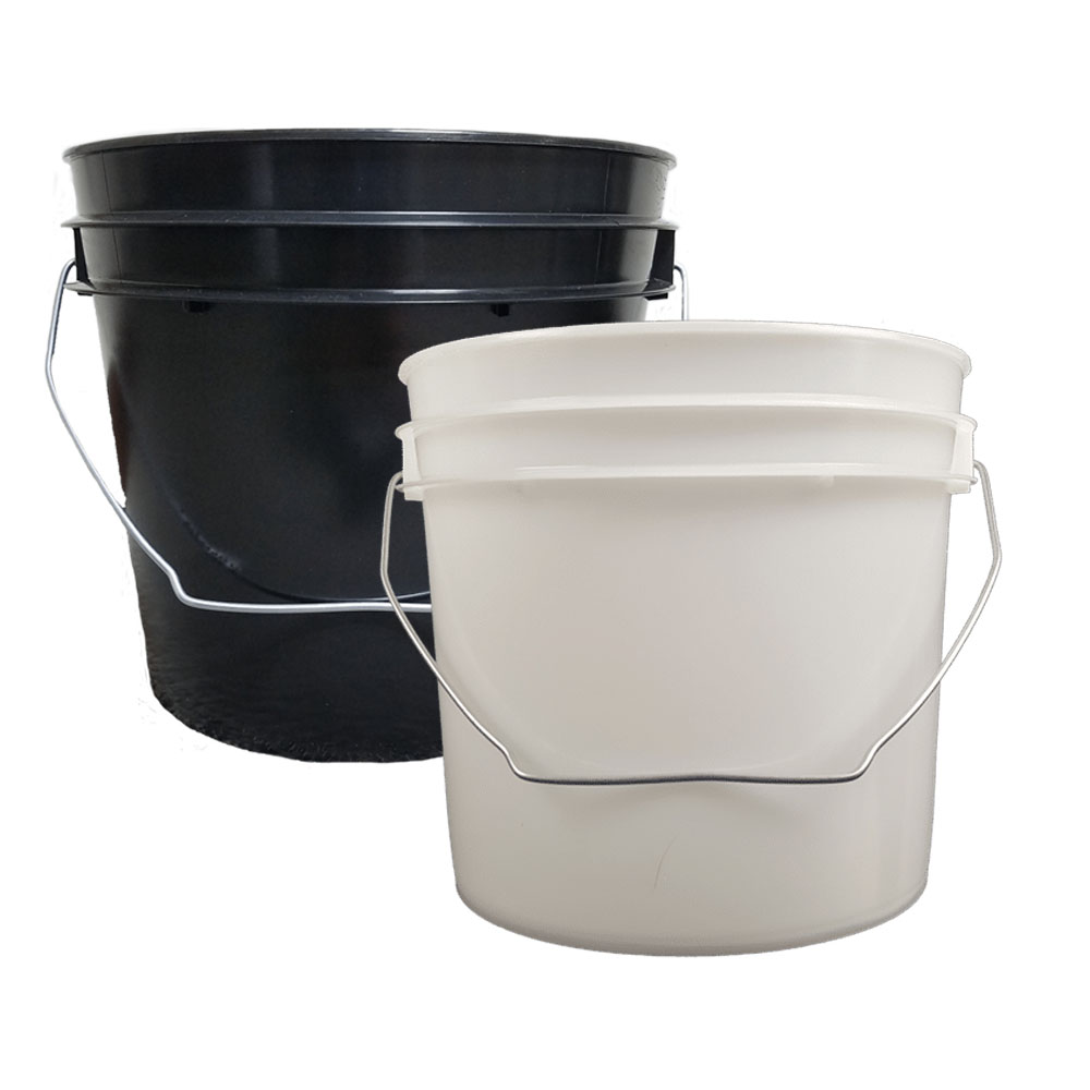 1 Gallon Economy Buckets with Wire Bail & Lids