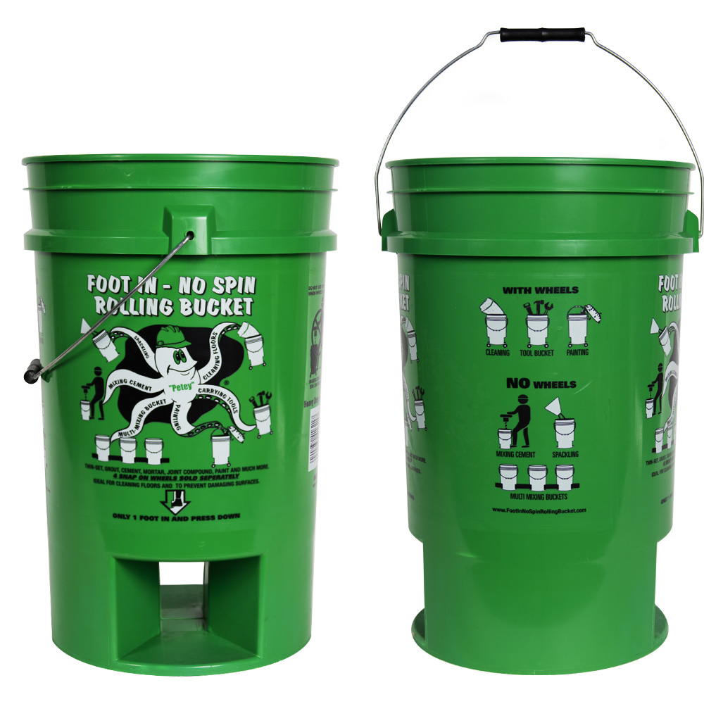 Black White 5 Gallon 90 mil Bucket with Snap On Lid 