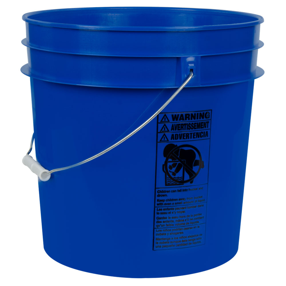 Blue 4.25 Gallon HDPE Bucket U.S. Plastic Corp.