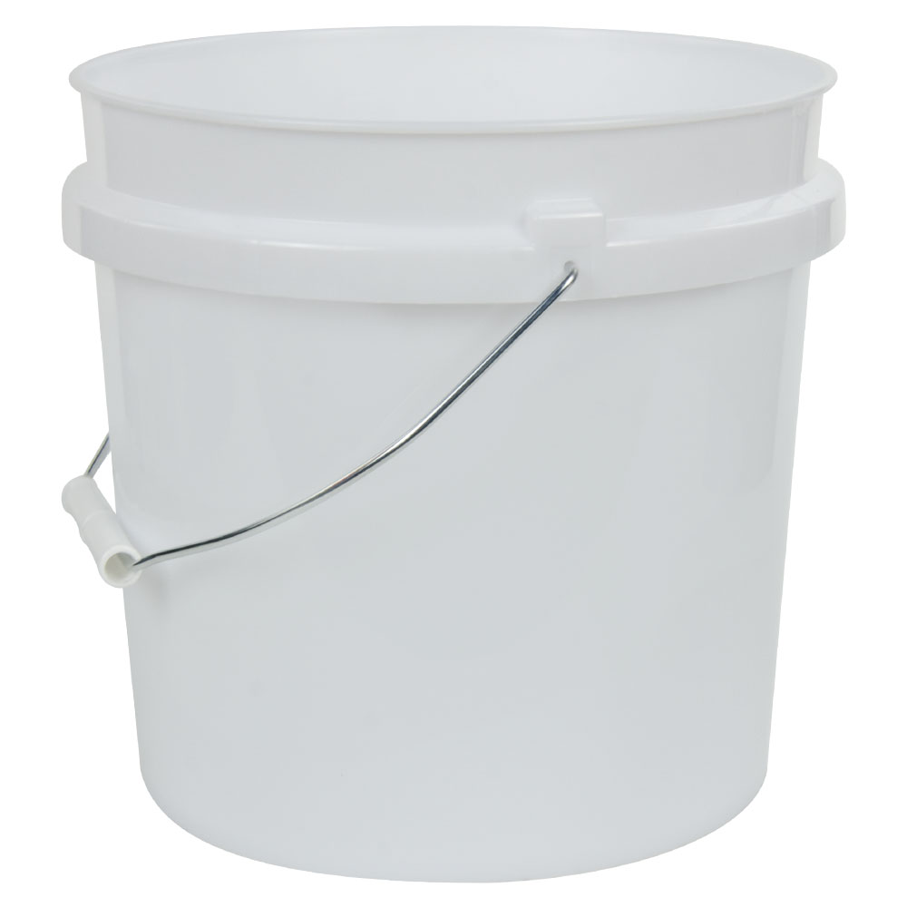 White 2 Gallon HDPE Bucket