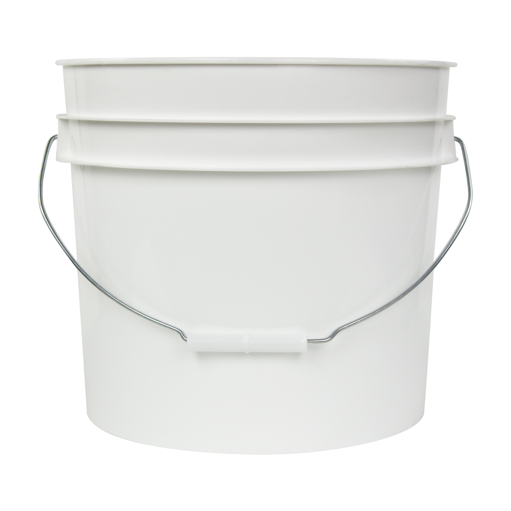3-1/2 Gallon White HDPE Bucket