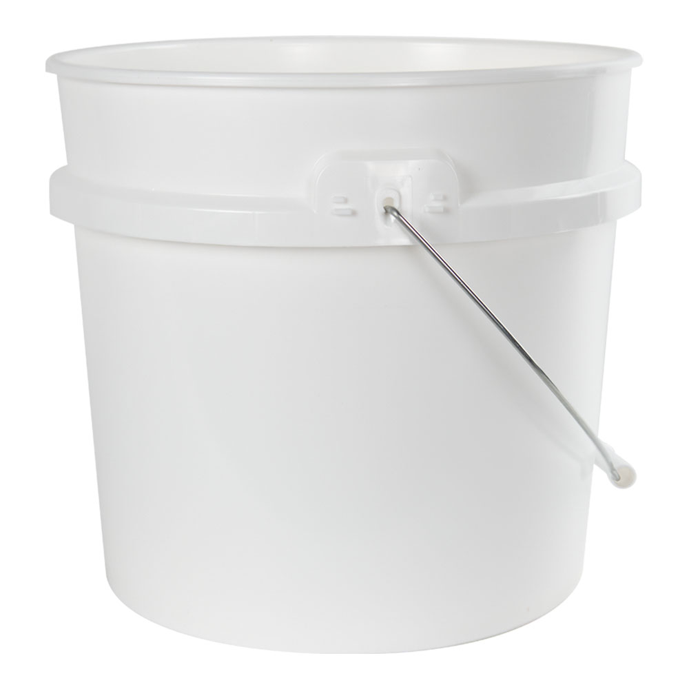 3-1/2 Gallon White HDPE UN Rated Pail with Handle