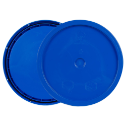 Blue 3.5 to 5.25 Gallon HDPE Lid with Tear Tab