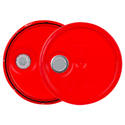 Red 3.5 to 5.25 Gallon HDPE Lid with Pour Spout