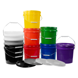 2 Gallon HDPE Colored Buckets & Lids