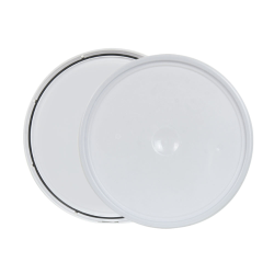 White 2 Gallon Bucket Lid with Tear Tab