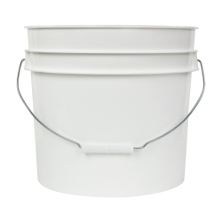 White 3.5 Gallon HDPE Bucket