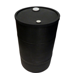 30 Gallon Black Closed Head Drum 18.375" Dia. x 30.25" Hgt.