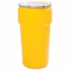 20 Gallon Yellow Open Head Poly Drum with Metal Lever-Lock Ring