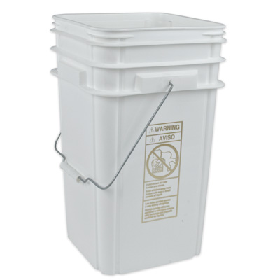 Plastic Hydrating Square Bucket, 5 Gallons (22.7 Litters)