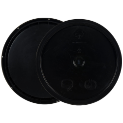 Black 3.5 to 5.25 Gallon HDPE Lid with Tear Tab