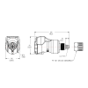 1/4" In-Line Ferruleless PTF PLC Series Acetal Body - Shutoff (Insert Sold Separately)