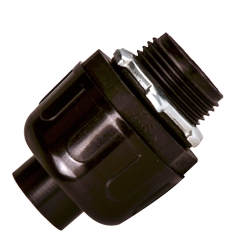 Sealproof® Black Nonmetallic Liquid-Tight Straight Conduit Connectors